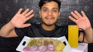 Eating mutton 🥩 white pulao 🍚 with orange juice 🥤 | ASMR | mukbang | eating show | asmrwithmueen