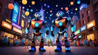Two Dancing Robots Boogie All Night | Fun Robot Dance Song for Kids | Preschool Educational Video