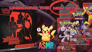 I Pulled My Chase Card! Opening The New Destined Rivals Elite Trainer Box! Relaxing Rips ASMR