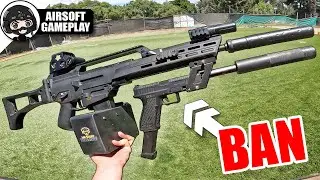 me INSULTAN y BANEAN por USAR ESTO❗️ 🤬🚷 (Está muy OP) ▬ Airsoft Gameplay ▬ SS63 A2 + SSE18 😳❗️
