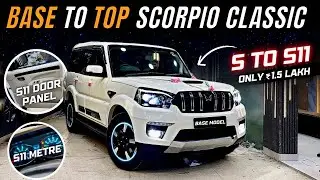 2025 SCORPIO CLASSIC BASE TO TOP MODIFIED ❤️ ONLY ₹1.5 LAKH S TO S11 😍
