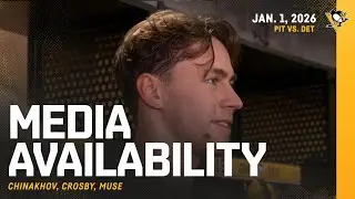 Chinakhov, Crosby, Muse Media Availability (1.1.26) | Pittsburgh Penguins