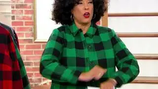 Joan Rivers Buffalo Check Jacket With Fleece Lining on QVC