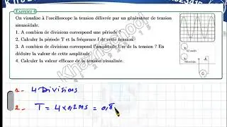 Exercice 2 corrigé courant alternatif 2ème sciences et info
