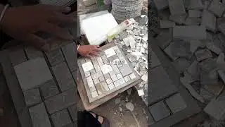 Handmade Multicolor Quartz Mosaic Paving Tile Mesh Back