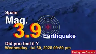 North Atlantic Ocean, Spain Earthquake today now