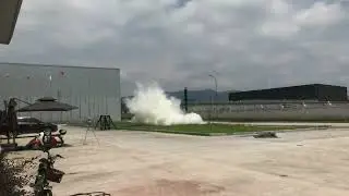 Testing for dry powder bomb - ZY-50KG payload fire fighting UAV