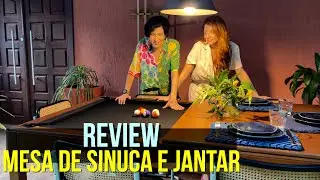 Review da nossa mesa de sinuca e jantar!