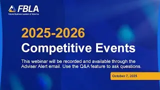 2025-2026 FBLA Competitive Events Overview