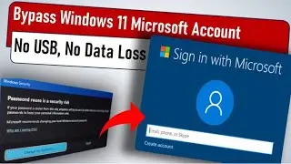 🔓 Reset/Bypass  Windows 11 Microsoft Account (No USB, No Data Loss)