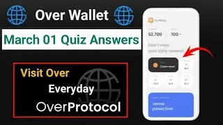 Today Over Wallet Quiz Answers | Over Protocol Wallet Airdrop | #airdrop #overprotocol #overwallet