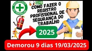 REGISTRO PROFISSIONAL Técnico de Segurança do Trabalho (PASSO a PASSO 2025) ATUALIZADO.