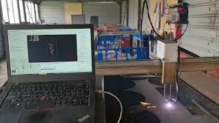 Lenovo ThinkPad T470 laptop with touchscreen running a CNC plasma cutting machine with LinuxCNC
