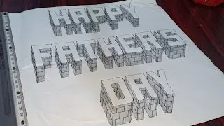 How to draw World Father's Day drawing - Happy Father's Day - Father's Day drawing - 3d drawing