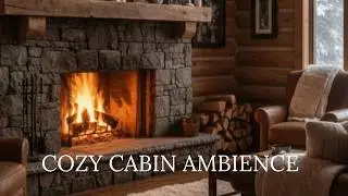 Blizzard outside with a Quiet Fire | 4 Hours | No Music |