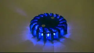 Demonstration aller Funktionen der LED WARNLEUCHTE ABSICHERUNG WARNBLITZER BLAU
