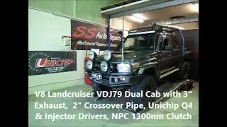 V8 Landcruiser Dual Cab with Unichip, Crossover Pipe & NPC 1300nm Clutch