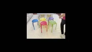 School Stacking Stools Brighten Classrooms/Playrooms-Norwood Kids/Adults 17.75