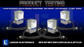 1-Phase Buck/Boost Step-Up Prewired Transformer - 208V Primary - 230V Secondary - 20 Amps - 50/60Hz