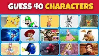 Guess the Character 🎬 | Cartoon + Movie Mix Quiz | 40 Fun Character Challenges