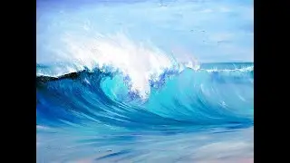 Ocean wave oil painting