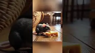 Cat Watching Mouse Eat Cheese 🧀 #catandmouse#catwatching#mouseeatscheese#funnyanimation