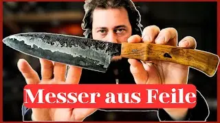 Aus einer Feile wird ein San-Mai Kochmesser #upcycling