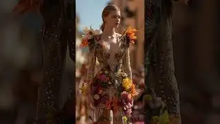 San Antonino embroidery in surreal couture runway 💚🌵