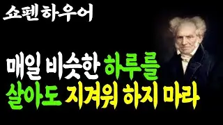 반복되는 삶이 지루하다면 꼭 들어보세요 | 쇼펜하우어의 일상 철학