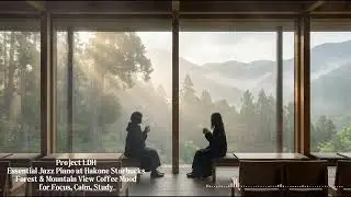 Essential Jazz Piano at Hakone Starbucks | Forest & Mountain View Coffee Mood for Focus, Calm, Study