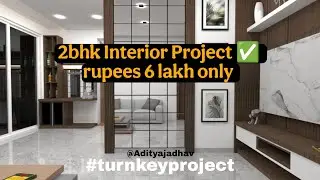2BHK interior Project ✅ budget of 6lakh only. #interiordesign #turnkeyproject #achitecture