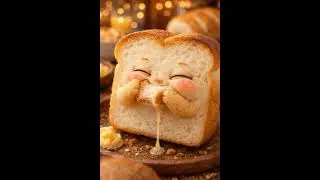 This Bread Is Eating Itself 😳🍞 | Cute Food Animation #shorts 
