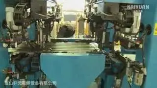 Fully automatic resistance welding line for transformer fin radiator