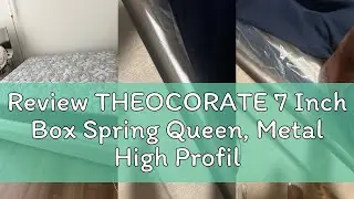 Review THEOCORATE 7 Inch Box Spring Queen, Metal High Profile Spring, Heavy Duty Mattress Foundation