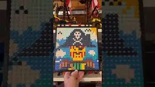 I made Captain Redbeard as a LEGO mosaic! #lego #pirates #legopirates #legoart