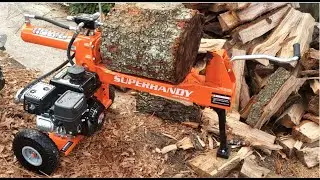 Great buy!  $609 Amazon 20 ton gas log splitter, SUPERHANDY easily splitting heavy turkey oak.