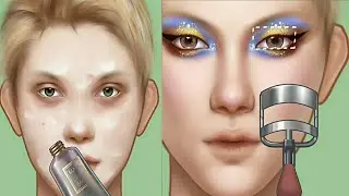 asmr makeup satisfaction video!how to make 3d animation video.