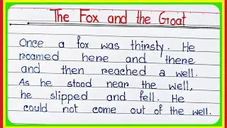 The Fox and the Goat 🐐 Story in English for Kids||Moral Story the fox and goat|English Story Writing