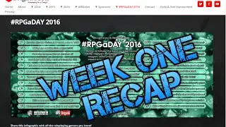 RPG Brigade: RPGaDay 2016 - Week One Recap!