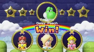 Mario Party Superstars #166 Woody Woods 10 turns (Rosalina Vs Daisy Vs Peach Vs Yoshi)