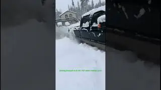 F350 Pushing Through 2 Feet Of Snow In Alaska!!