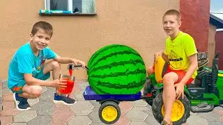 Watermelon stories with damian and Darius  Fun kids Adventures by Kidscoco club