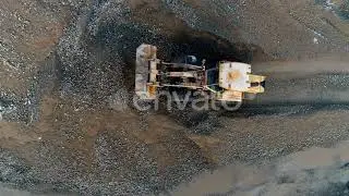 Industrial Recycling of Concrete Heavy Construction Equipment Front Loader Working on Recycling ...