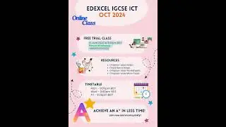 Trial Class Edexcel IGCSE ICT OCT 2024