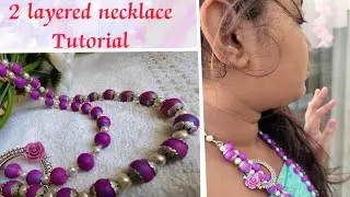 2 layered necklace tutorial #Love you zindagi