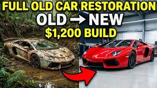 Full Old Car Restoration: Rusty Lamborghini to Shiny Red in $1,200! 