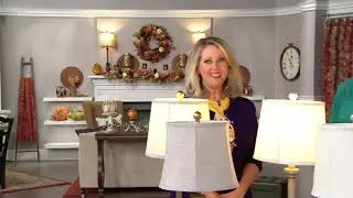 Set of 2 Pineapple Buffet Lamps by Valerie on QVC