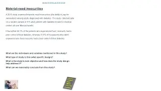 Data collection practice - food insecurity