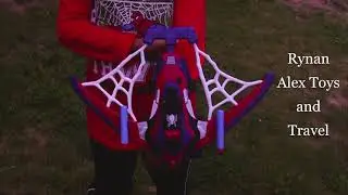 Nerf Spider-Man Web Shots Spider Blaster Unboxing and Garden Test