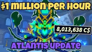 Fisch NEW Atlantis Money and Xp Farm! ($1M/HR)